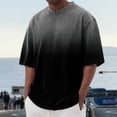 thumbnail image 3 of Oversized Tshirts for Men 2026 Summer Short Sleeve Crewneck Casual Gradient Color Vintage Washed T Shirts, 3 of 5