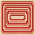 thumbnail image 1 of Ahgly Company Indoor Square Patterned Neon Red Area Rugs, 4' Square, 1 of 1