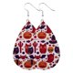 thumbnail image 1 of Pendientes para mujer, regalos de Halloween para mujer, pendientes de cuero con forma de gota de agua, ganchos para la oreja, joyería colgante, pendientes de cuero., 1 of 3