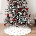 thumbnail image 5 of Sikiie Wildflower Watercolor 30-48 inches {designName} Print Christmas Tree Skirt Snowman Xmas Tree Skirt with Edge Christmas Decorations for Holiday Party-30", 5 of 7