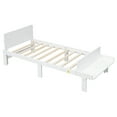 thumbnail image 5 of DreamBuck Twin Platform Bed with Bed-End Bench, Wood Bed Frame with Headboard and Footboard Bench, Twin Bed Frame with Slats Support, Storage Bed for Teens, Boys, Girls, No Box Spring Needed, 5 of 8
