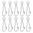thumbnail image 1 of Unique Bargains 209Lbs Stainless Steel Fishing Snaps Swivels Clips Quick Change White 20 Pack, 1 of 6