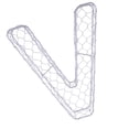 thumbnail image 1 of DOLITY Alphabet/ Number Iron Wire Wreath Frame Pot Metal Planter Plant Holder V, 1 of 9