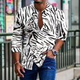 thumbnail image 1 of Camisas hawaianas a rayas, camisas de moda para hombre, blusas playeras de manga larga, camisas de rejilla, ropa para hombre, blusas con cuello vuelto, 1 of 6