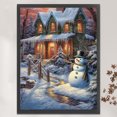 thumbnail image 3 of Hilo de bordar de algodón Wdftyju 11CT estampado casas de muñeco de nieve 45x60cm, 3 of 9