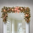 thumbnail image 2 of National Tree Company Artificial Christmas Garland, Green, Norwood Fir, Decorated With Pink Ribbon Bows, Berry Clusters, Ball Ornaments, Christmas Collection, 9 Feet, 2 of 3
