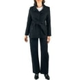 thumbnail image 4 of Alpine Swiss Bella Womens Belted Blazer Button Up Wool Coat Funnel Neck Jacket, 4 of 7