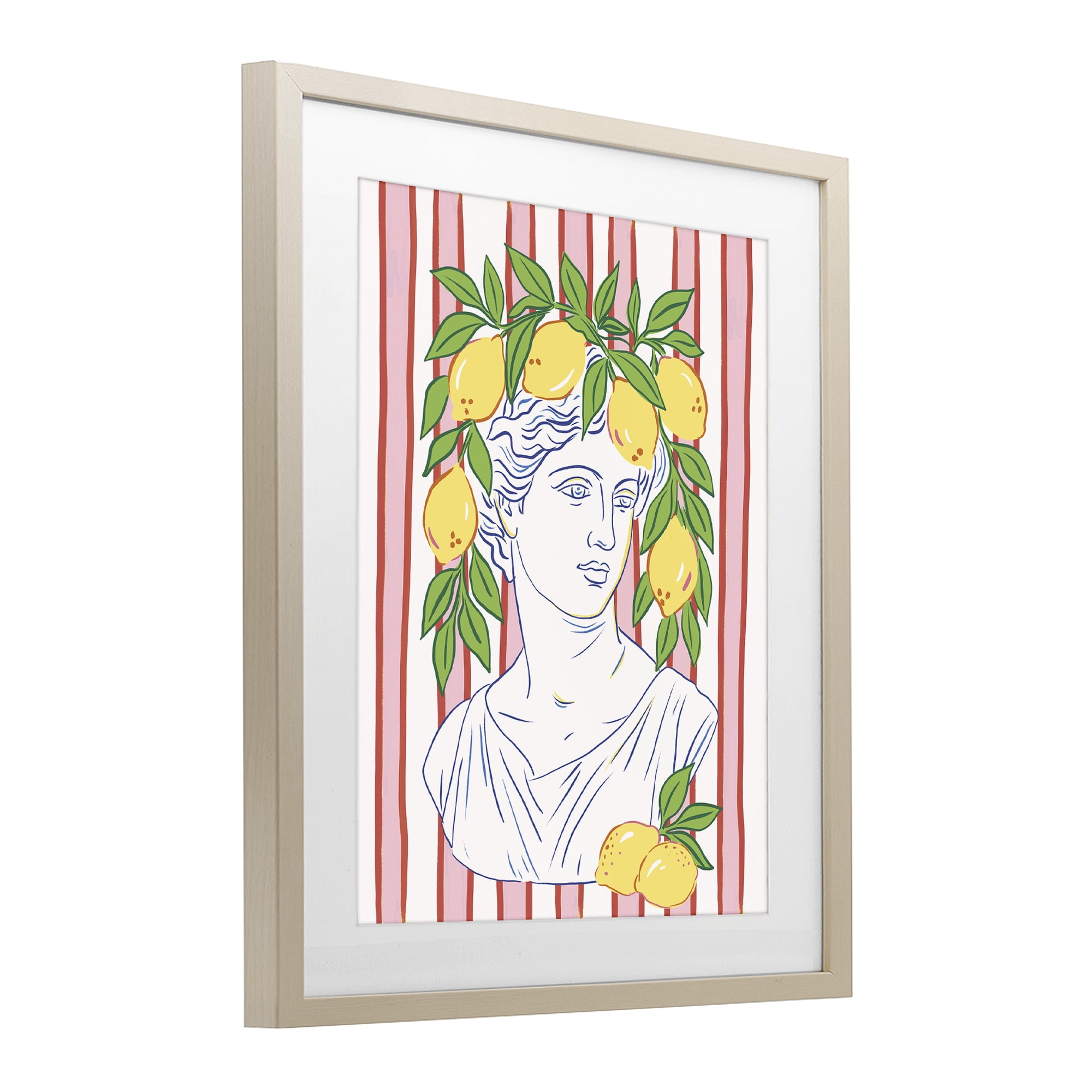 Stupell Industries La Limona Sculpture Face Birch Framed Print Under Glass, design by Radhika Modi