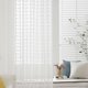 thumbnail image 2 of hite Cortina de ventana de gasa transparente con parte superior de anillo para cocina dormitorio y sala de estar (1, 2 of 8