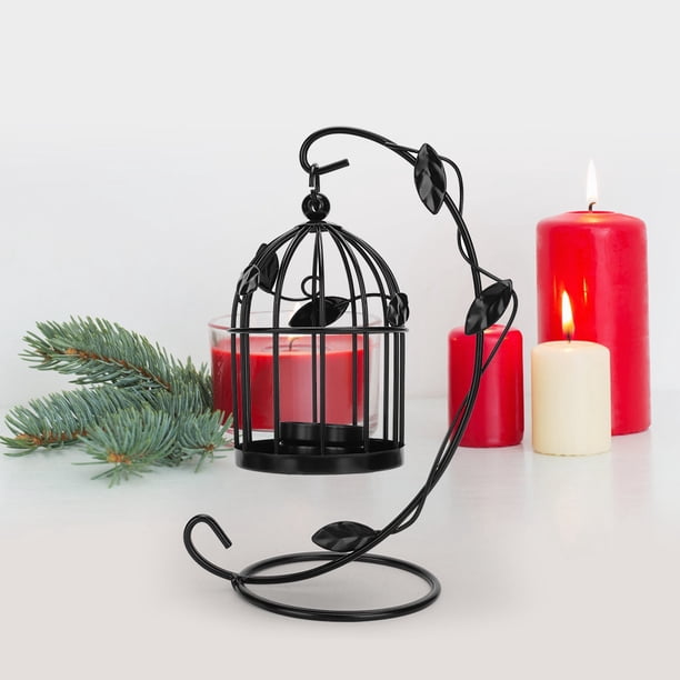 Jaula de Pájaros de Hierro para Colgar Velas Linterta Decoración del Hogar para Fiestas Bodas Navidad Hotel Clubes