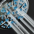 thumbnail image 4 of AquaDance Antimicrobial, Anti-Clog High-Pressure 6-Setting 4' Handheld Hand Shower Head with Microban Nozzle Protection from Growth of Mold, Mildew & Bacteria and 5' Hose - Wave Blue, 4 of 9