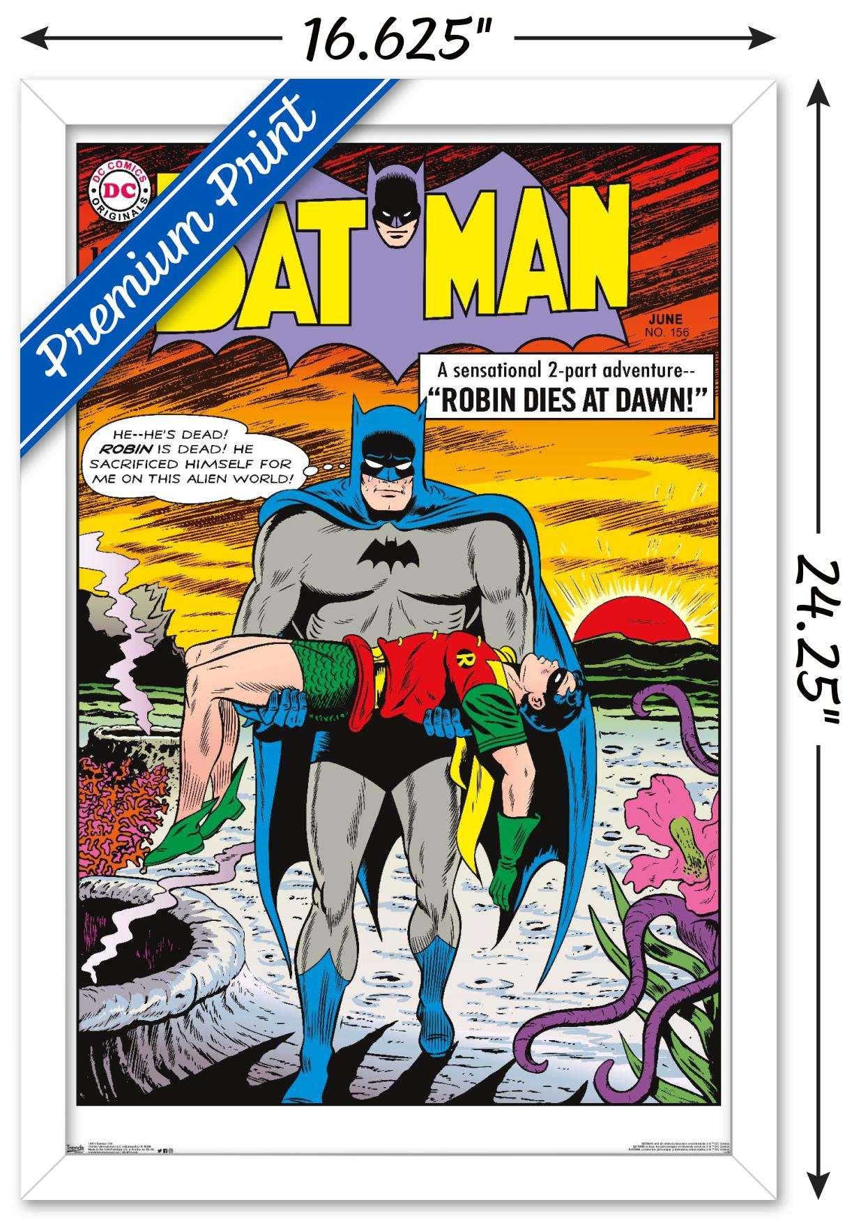 DC Comics - Batman - Cover #156 Wall Poster, 14.725" x 22.375", Framed