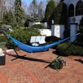 thumbnail image 5 of Sunnydaze 2-Person Cotton and Nylon Mayan Family Hammock with Stand, 400 lb Capacity - Blue, 5 of 8