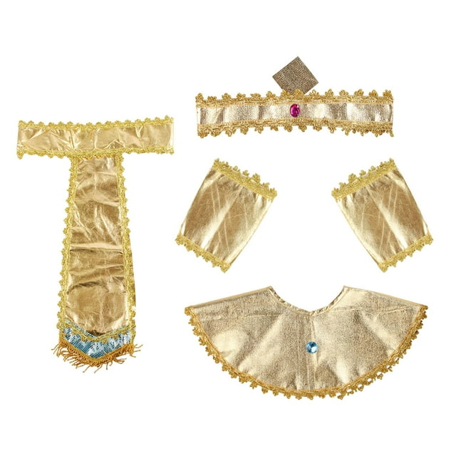 Accesorios de disfraz egipcio jinwen para adultos con Diadema Puños y Cinturón