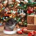 thumbnail image 6 of KLL Christmas Hats for Adults Plush French Bulldog In Sunglasses Print Santa Hat Xmas Fluffy Santa Claus Hat for Women Men, 6 of 6