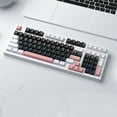 thumbnail image 1 of COFEST Clavier Mécanique Véritable Russe Clavier de Jeu Russe Clavier Filaire à Commutation à Chaud Rose, 1 of 8