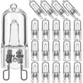 thumbnail image 1 of 20Pcs G9 Halogen Light Bulbs,40W Clear Halogen Lamps Dimmable,Warm White 2800K for Chandeliers,PendP2025050901080, 1 of 5