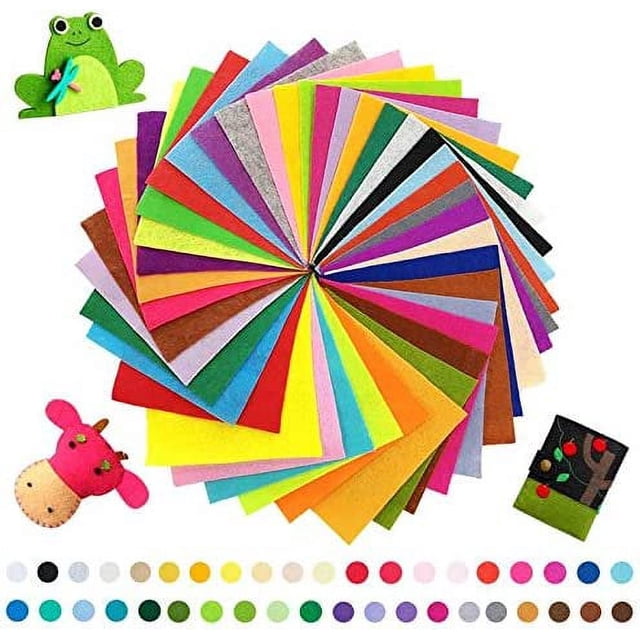 40PCS Felt Fabric Sheets 8x12 inch,40 Assorted Colors Felt Fabric Sheets Patchwork Sewing Craft Perfect for DIY Crafts Sewing