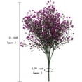 thumbnail image 5 of Artificial Greenery, Plastic Plants Fake Bell Grass Flowers Lifelike Patio Yard Corridor Indoor Outdoor Home Garden Balcony Party Pot Planter Filler Table Arrangement Decoration Purple 4 pcs, 5 of 5
