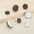 thumbnail image 3 of 1.1" Dia Chair Slides, 40 Pcs Nail on Furniture Glides for Wooden Furniture, Table Feet, Carpet and Hardwood, Brown, 3 of 7