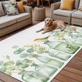 thumbnail image 2 of Fsddascl Spring Eucalyptus Outdoor Rug for Patio/Deck/Porch, Non-Slip Large Area Rug 5 x 8 Ft, Birds Green Leaf Vase Watercolor Indoor Outdoor Rugs Washable Area Rugs, Reversible Camping Rug Carpet, 2 of 5