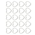 thumbnail image 1 of yuksok 20 Pieces Alloy Heart Shape Findings Charms for Jewelry Making Craft White K, 1 of 9