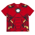 thumbnail image 2 of Marvel Avengers Adult Men or Women Cosplay Short Sleeve T-Shirt Armor Red Iron Man, 2 of 4