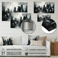 thumbnail image 4 of Designart "City in Simplicity Grey And Black II" Minimalims City Metal Wall Decor, 4 of 5
