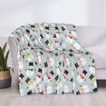 thumbnail image 3 of Fuzoiu Colorful Hat Snowman Print Flannel Blanket,Throw Blanket,Flannel Home Decor,Fleece Bed Blankets,Cozy Soft Blanket for Bed, Sofa, Camping, and Travel-60"x50", 3 of 6