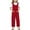 Red, variant on Ulitacool Girls Onesie Children Kids Sleeveles Suspenders Romper Jumpsuit Long Straight Pants With Pocket Soft One-Piece Suit 5-6 Years Black