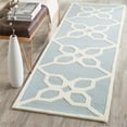 thumbnail image 3 of Safavieh Cambridge 2'6" X 8' Hand Tufted Wool Rug in Blue and Ivory, 3 of 9