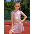 thumbnail image 3 of Doomiva Kids Hip Hop Dance Set Shiny Jazz Disco Outfits Cheer Outfit for Cheerleading Competitions Hip-hop Pink 6-10, 3 of 5