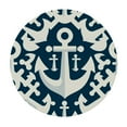 thumbnail image 2 of GOSMITH Table Cloth Anchor Decorative Nautical Decor Square White, 2 of 7