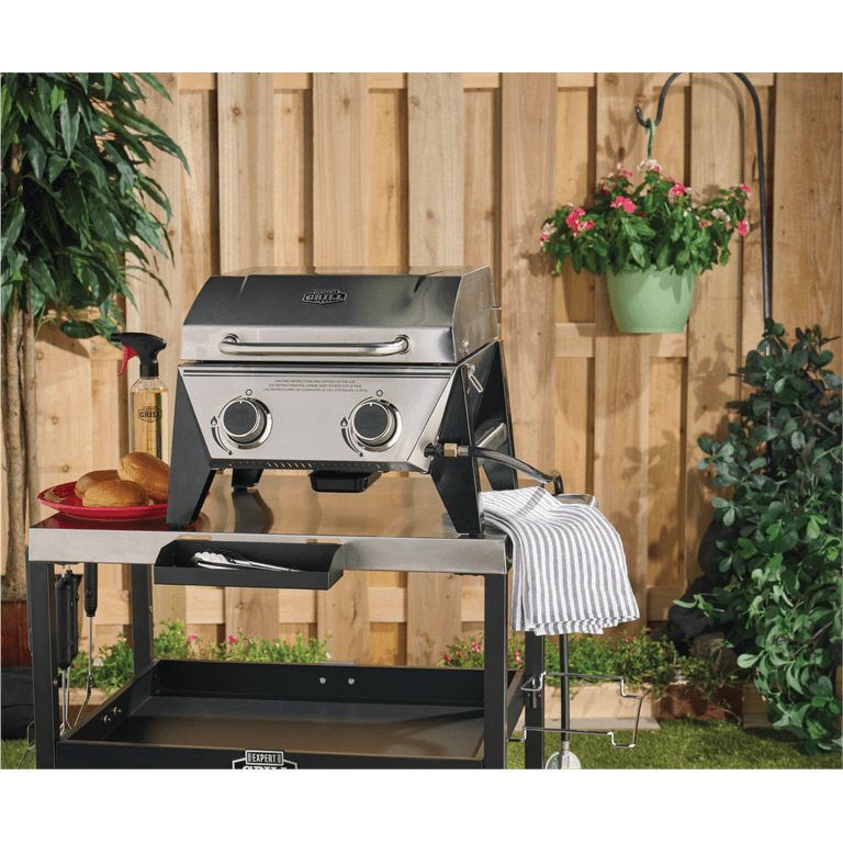 Free Shipping! Expert Grill 2 Burner Tabletop Gas Grill, Stainless