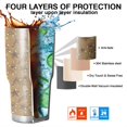 thumbnail image 7 of 30oz Brown Christmas Pattern Tumblers Stainless Steel Tumbler with Lid and Straw,Vacuum Insulated Double Wall Travel Tumbler Cups Mug with Cleaning Brush for Coffee,Tea, 7 of 7