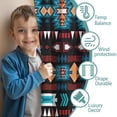 thumbnail image 3 of Blackout Kids Curtains,Blue and Orange Geometric Boho Pattern Childrens Insulated Curtains Set Of 2,Bedroom Essentials,Toddler Room Decor 42x54in(106x137cm), 3 of 5
