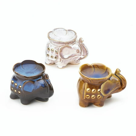 - Essential Oil Warmer, Oil Warmer Candle Holder, Elegant Elephant Oil Warmer Trio