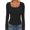 Black, variant on Lixiuxyad Women T-Shirt Women's Basic Ribbed Knit Square Neck Long Sleeve T Shirt Fall Fashion Casual Stretch Fit Comfortable Top For Girls And Teens,Black