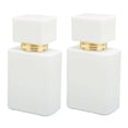 thumbnail image 2 of 2 uds botella de Perfume de vidrio vacía de gran capacidad boquilla dorada atomizador de botella de Perfume de vidrio blanco 30ml, 2 of 8
