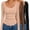 Black/Brown/Nude, variant on Ekouaer 3 Pack Long Sleeve Shirts for Women Scoop Neck Ribbed Thermal Tops Slim Fit Basic Undershirts