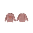 thumbnail image 3 of Aojekbee Baby Halloween Sweaters Long Sleeve Round Neck Pumpkin Embroidery Knit Tops Toddler Sweatshirts, 3 of 10
