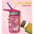 thumbnail image 6 of Opard Kids Water Bottle, BPA Free Tritan 13.5oz Water Bottle with Leakproof Lid, Straw & Carrying Loop for Toddlers, 6 of 7