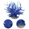 thumbnail image 3 of Decoración de arrecife de coral, mini decoración de coral sintético para decoración de acuario, azul blanco, 6.5 x 5.83 pulgadas, 3 of 7