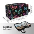 thumbnail image 4 of Goofa Rainbow Butterflies Printed Toiletry Bag with Handle,Large Capacity Travel Makeup Cosmetic Bag for Women, Carry on Airport Airline Compliant Bag, 4 of 9