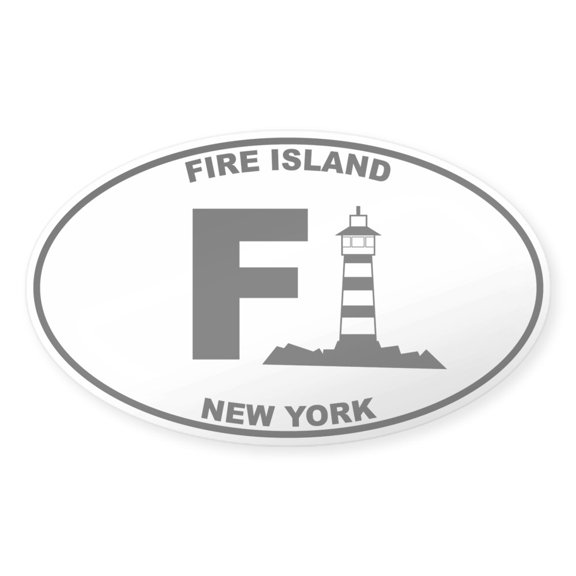 CafePress - Fire Island Lighthouse - Sticker (Oval)