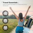 thumbnail image 4 of nipocaio Adaptateur de Voyage, [5 Pcs] Prises d'Adaptateur Blanc, 4 of 5