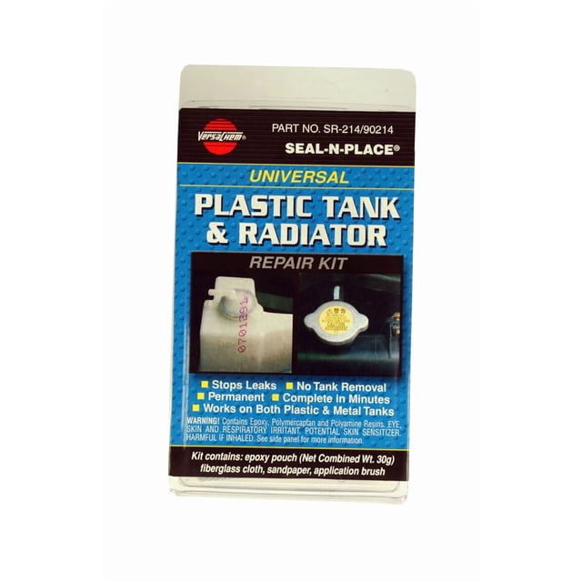 AP Fuel Tank/Radiator Repair Kit 002-90214 Fuel Tank/Radiator Repair Kit; Used In Plastic And Metal Tanks; 30 Gram Kit; With Epoxy Pouch/Fiberglass Cloth/Sandpaper/Application Brush