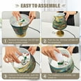 thumbnail image 5 of Wobogo Dinosaurs Time Table Lamps Three-channel Adjustable Lighted Antique Brass Metal Base Simple Modern Style for Bedroom Nightstands Living Room and Office, 5 of 8