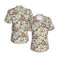 thumbnail image 3 of Yiaed Mushroom Garnish Print Women's T Shirt V-Neck Short Sleeve Shirt Casual Breathable Tee Summer Tops-XX-Large, 3 of 5
