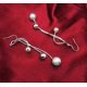 thumbnail image 4 of 1pair Silver Earring Jewellery Woman Bohemian Style Sparkling Beads Long Pendant Ear Studs Dangle Lady Earring Lady Dress Accessories Love Gift New Re, 4 of 4